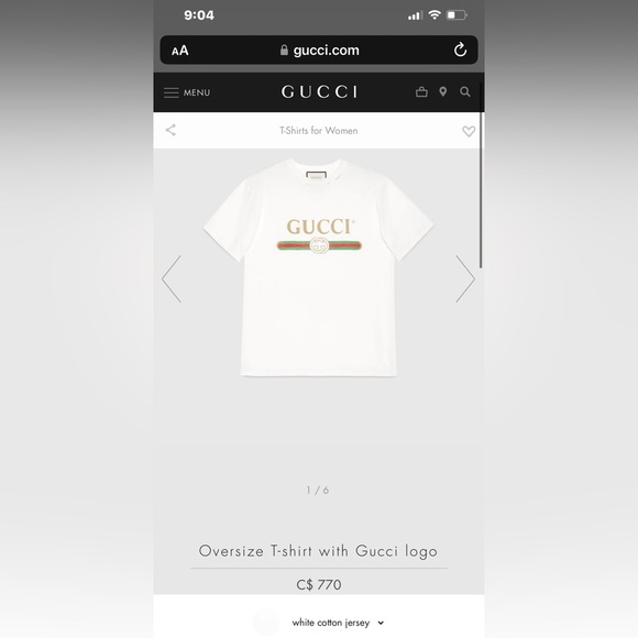 Like New - Authentic Gucci oversized logo t-shirt - Picture 9 of 11